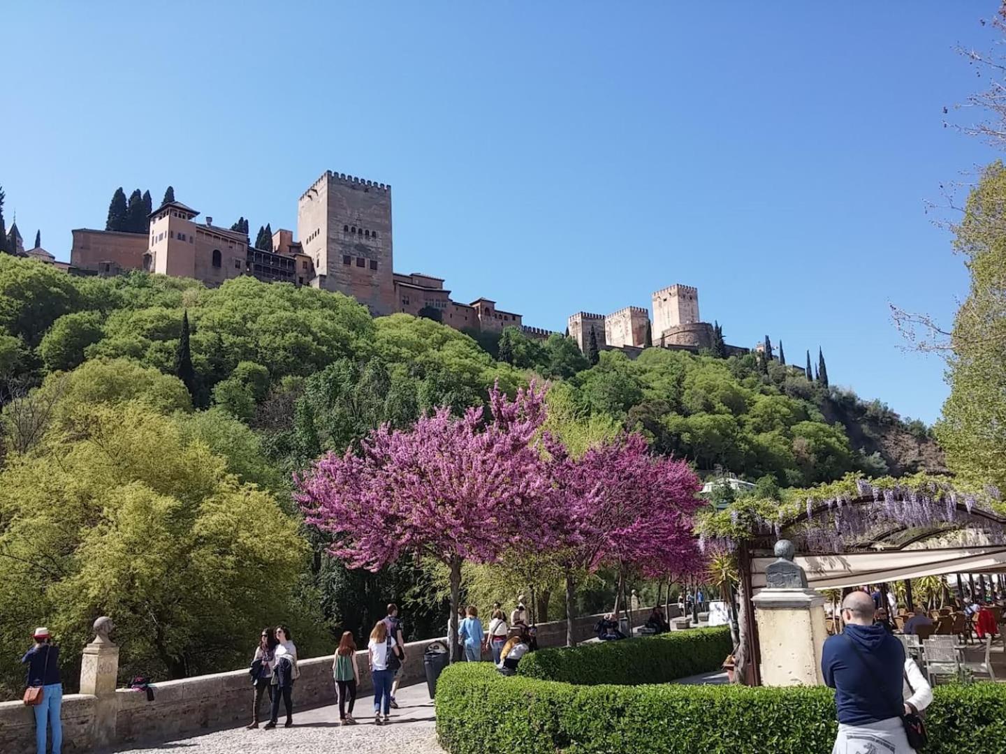 Ferienwohnung Charming Albaicin Patio Flat Free Onsite Parking Granada Exterior foto